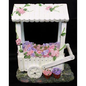 Yankee Candle Flower Wagon Decorative Tea Light Holder Wax Warmer 10.5" Resin